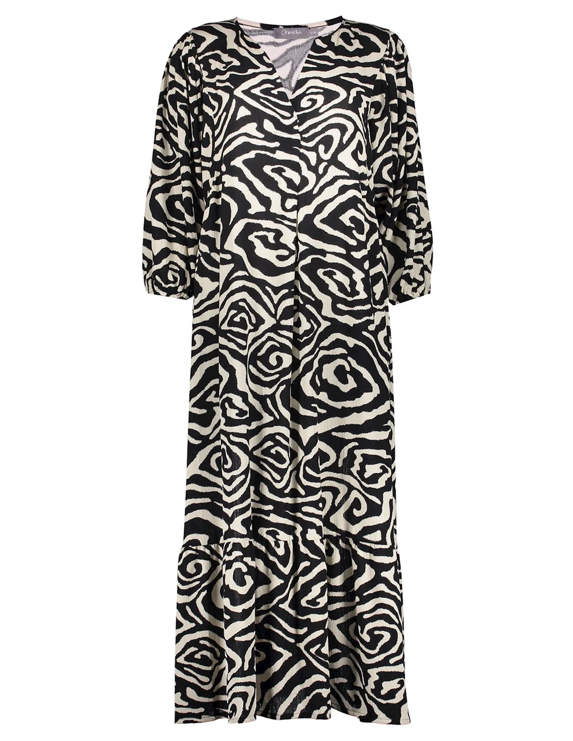 Geisha Dress 37108-20 zwart/wit kopen bij The Stone