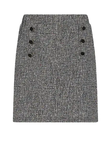 Tramontana Skirt Stretch Tweed C10 13 201 zwart kopen bij The Stone