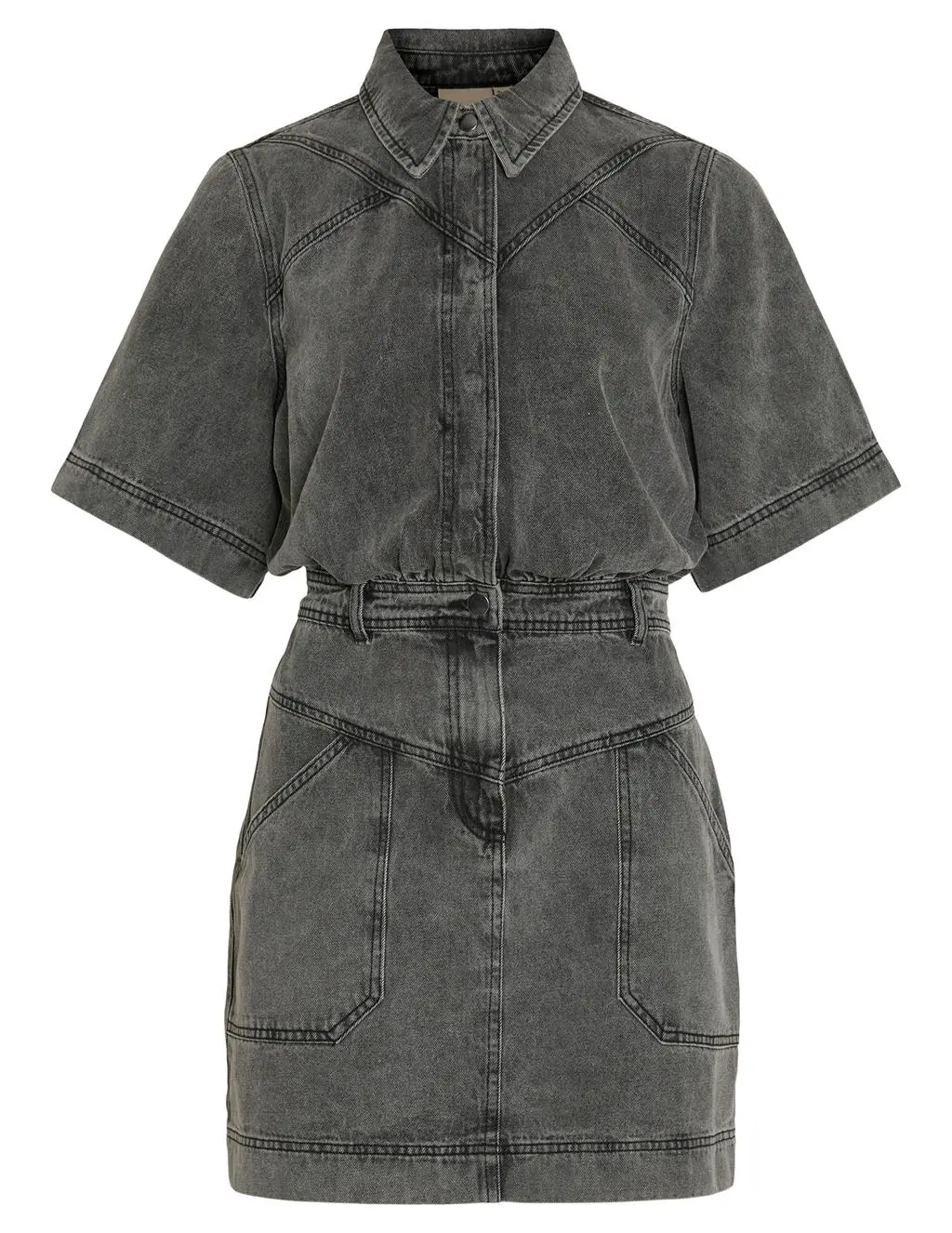 Vila VIMORA 2 4 SHORT DENIM DRESS ROU 1 14105098